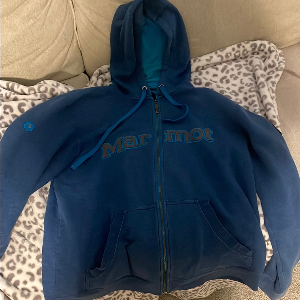 Marmot Blue zip up Hoodie